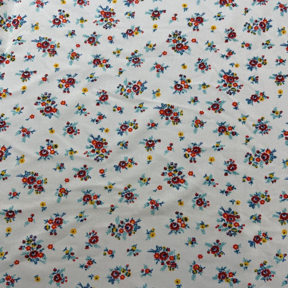 Vintage floral fabric yardage